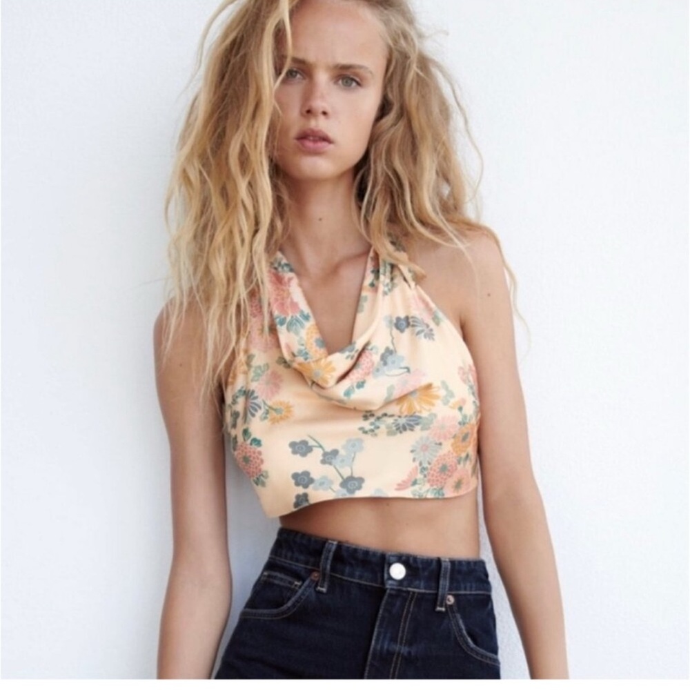 Zara satin effect top L